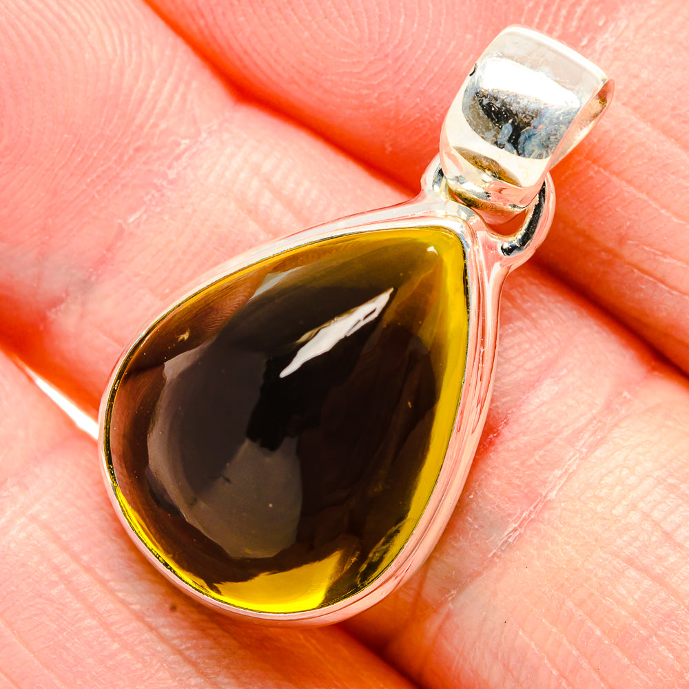 Green Tourmaline Pendants handcrafted by Anasilvercos - PD34962