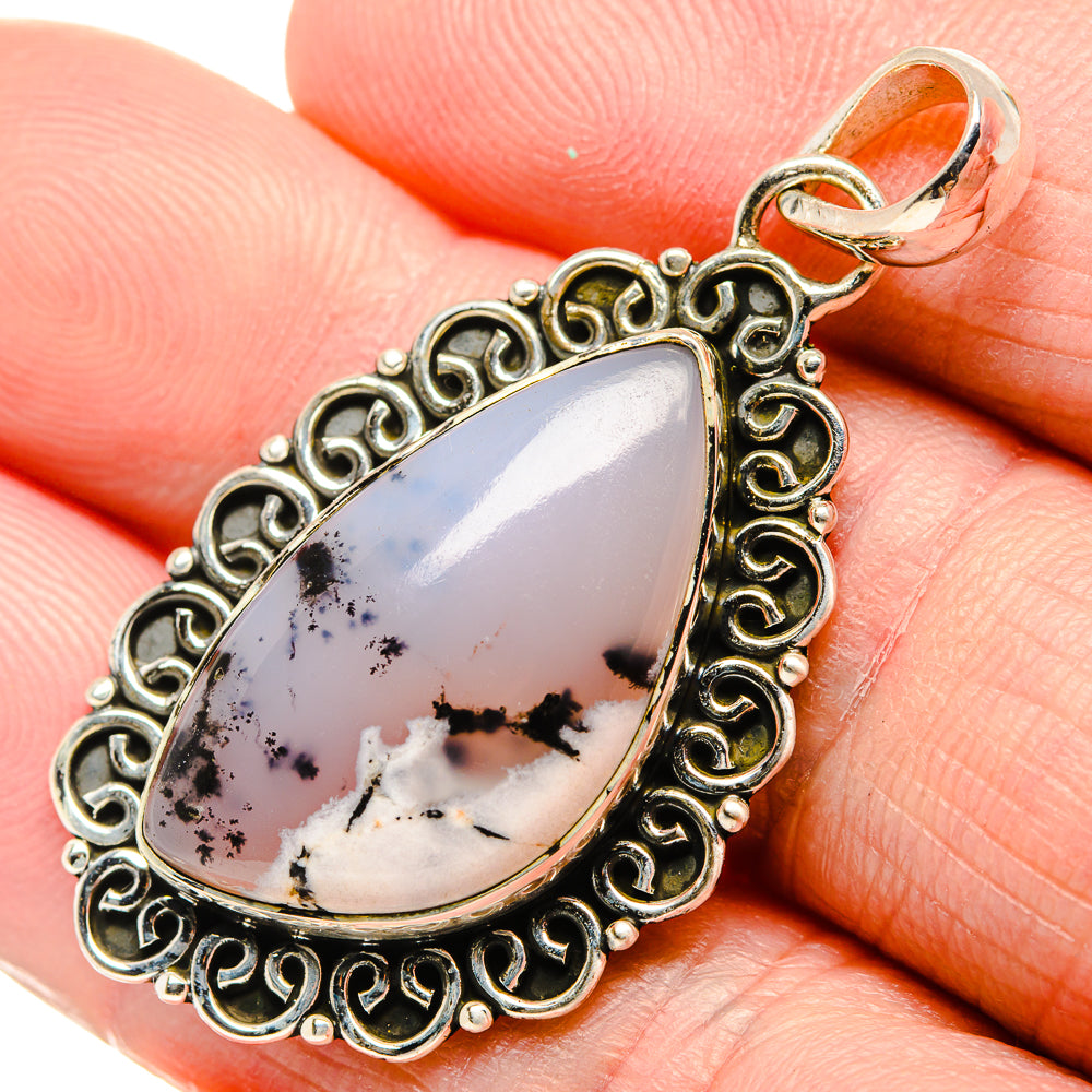 Dendritic Opal Pendants handcrafted by Anasilvercos - PD34964