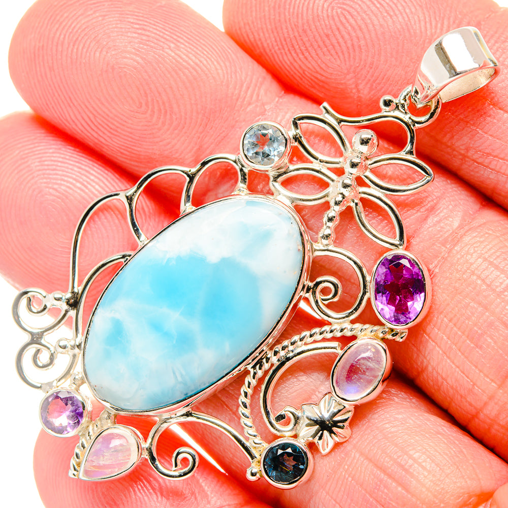 Larimar Pendants handcrafted by Anasilvercos - PD34987