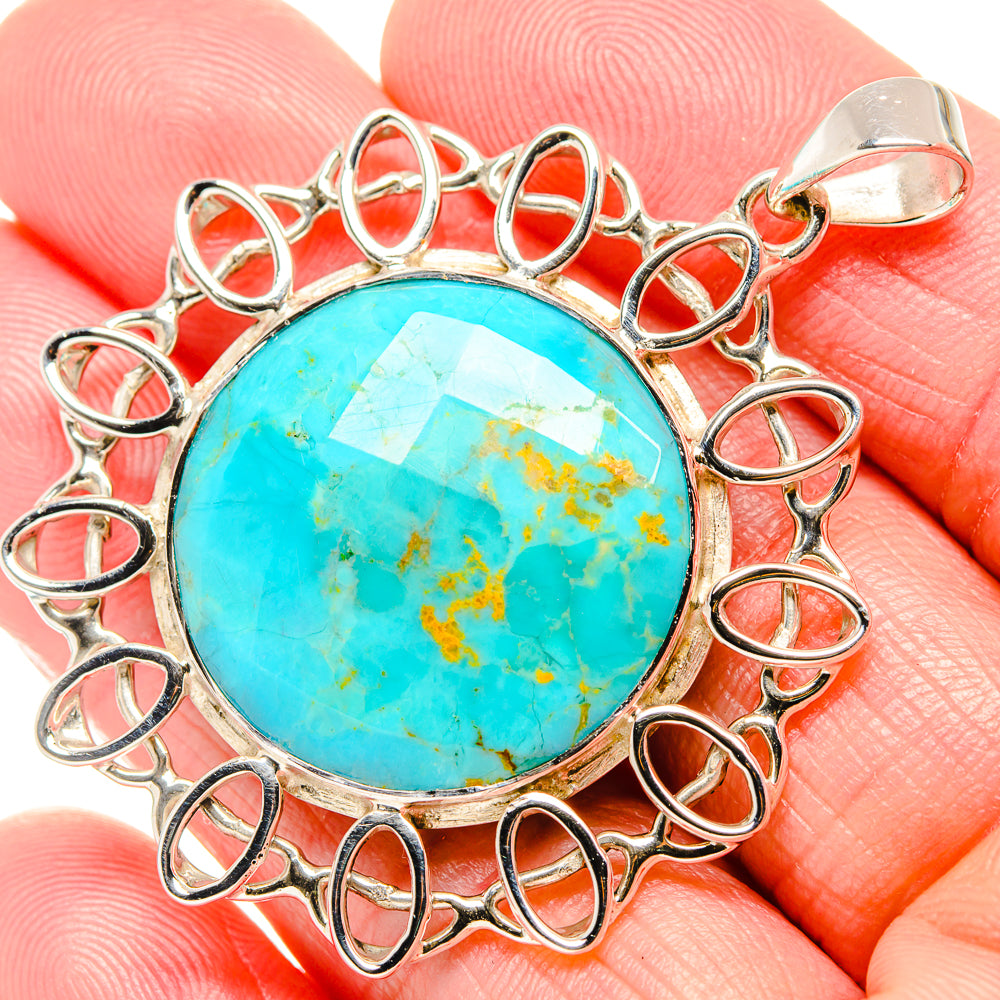 Arizona Turquoise Pendants handcrafted by Anasilvercos - PD34991