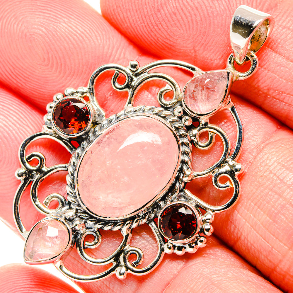 Morganite Pendants handcrafted by Anasilvercos - PD34996