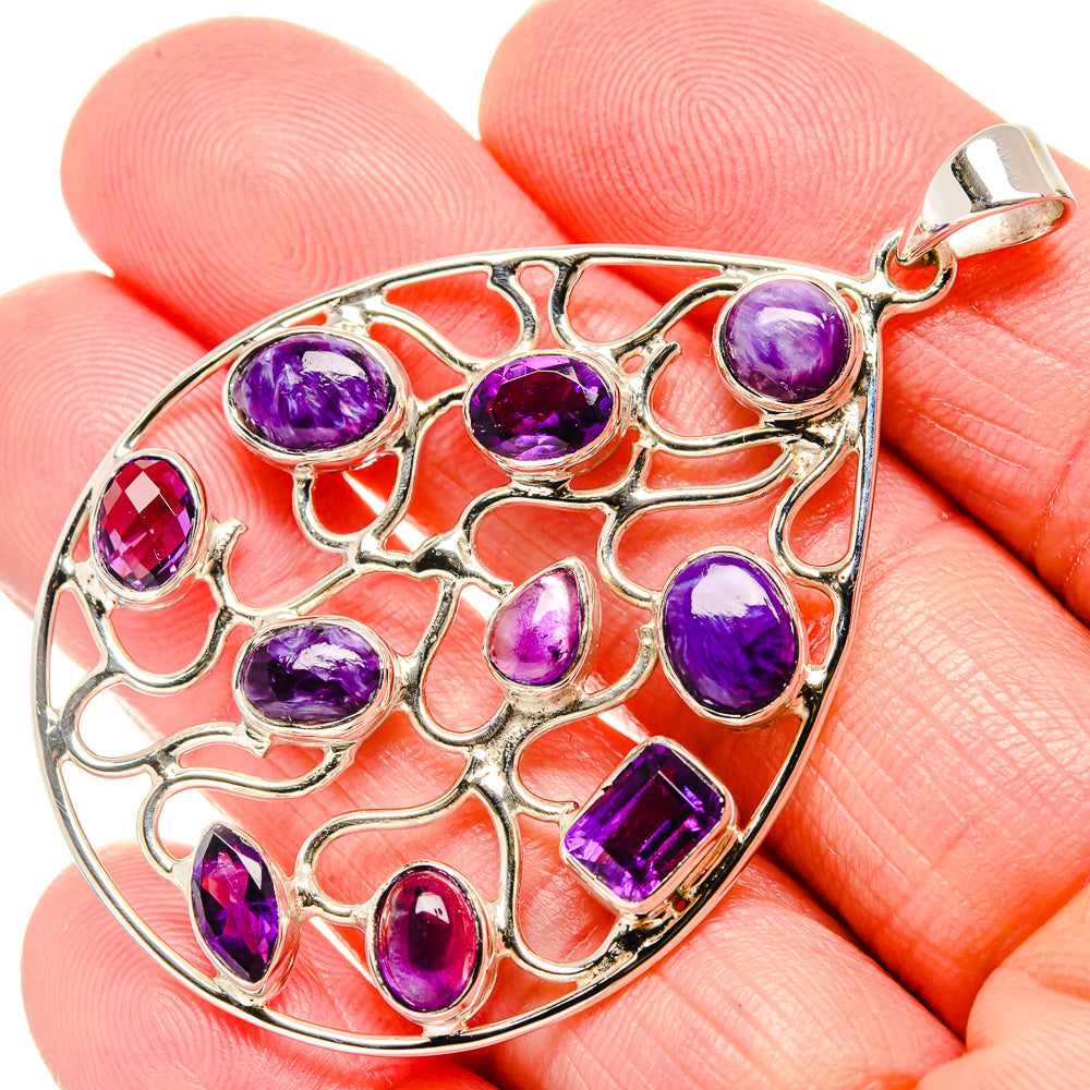 Charoite Pendants handcrafted by Anasilvercos - PD34998