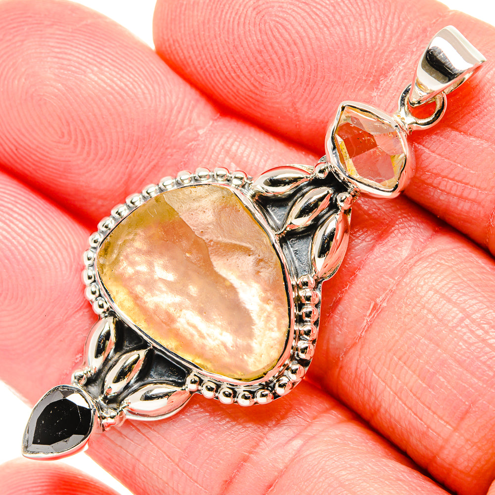 Citrine Pendants handcrafted by Anasilvercos - PD35001