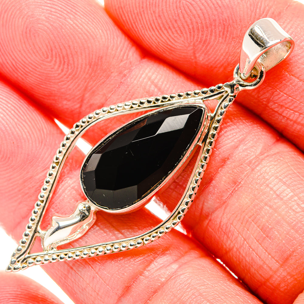 Black Onyx Pendants handcrafted by Anasilvercos - PD35013