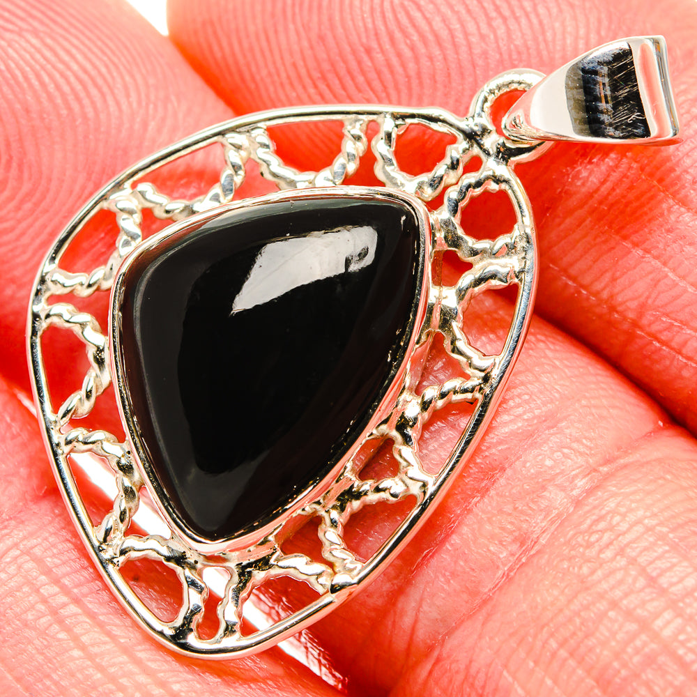 Black Onyx Pendants handcrafted by Anasilvercos - PD35017