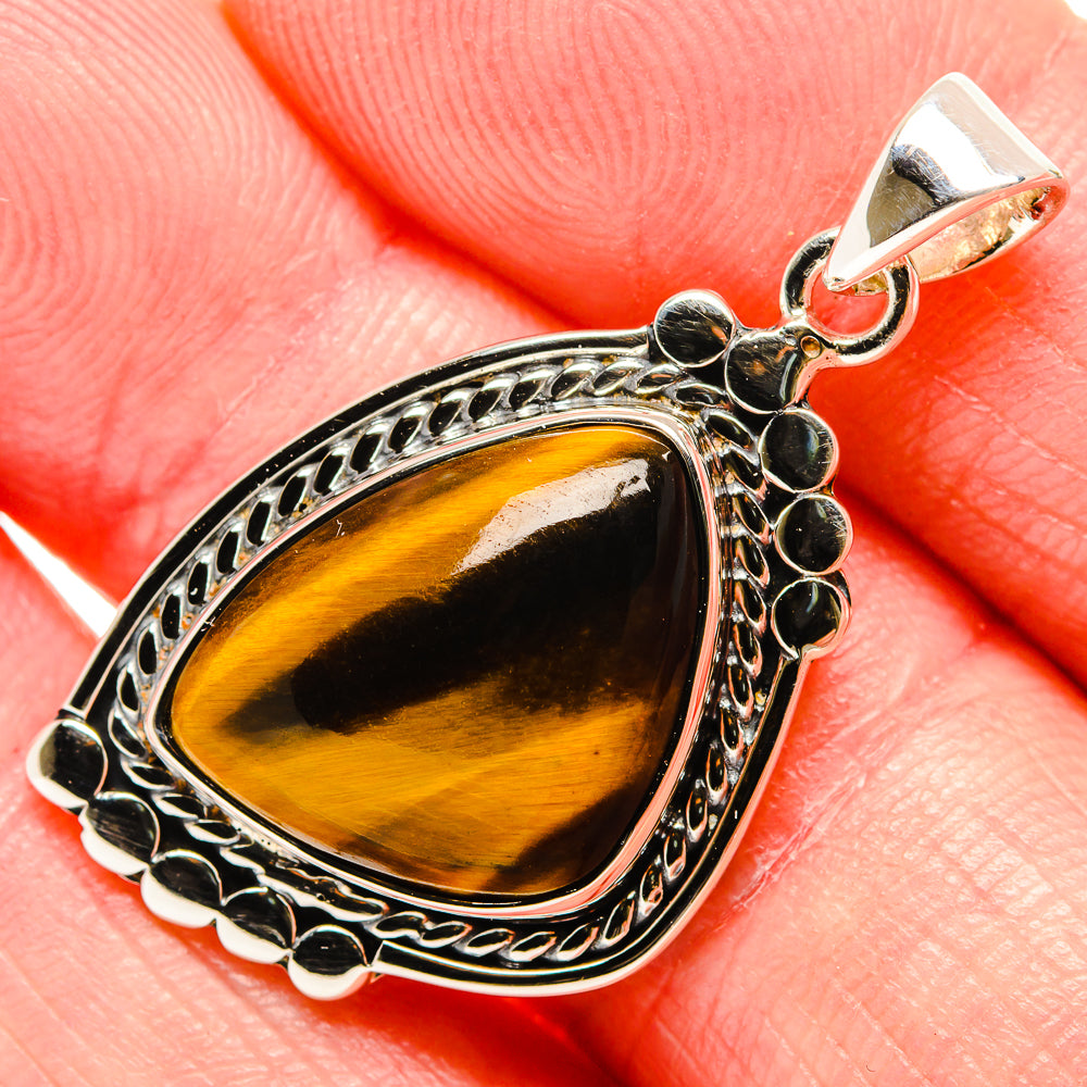 Tiger Eye Pendants handcrafted by Anasilvercos - PD35031