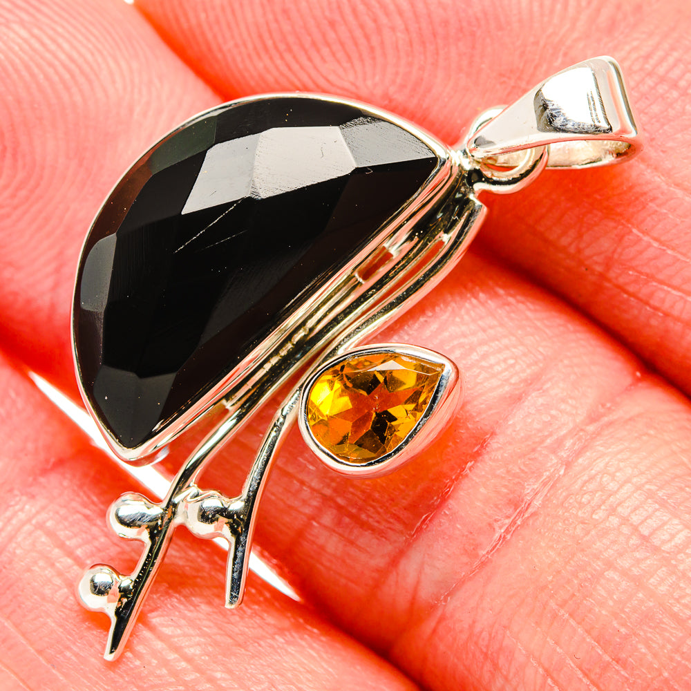 Black Onyx Pendants handcrafted by Anasilvercos - PD35032