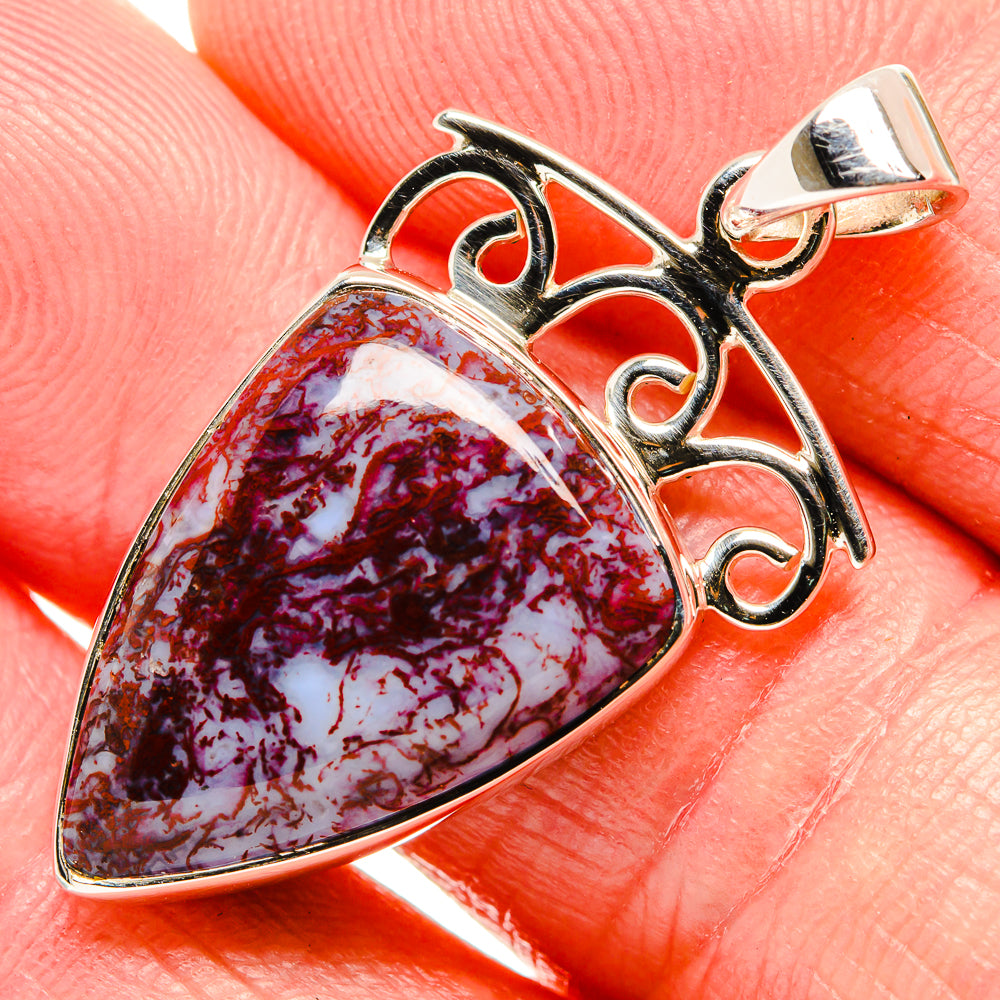 Indonesian Plume Agate Pendants handcrafted by Anasilvercos - PD35036