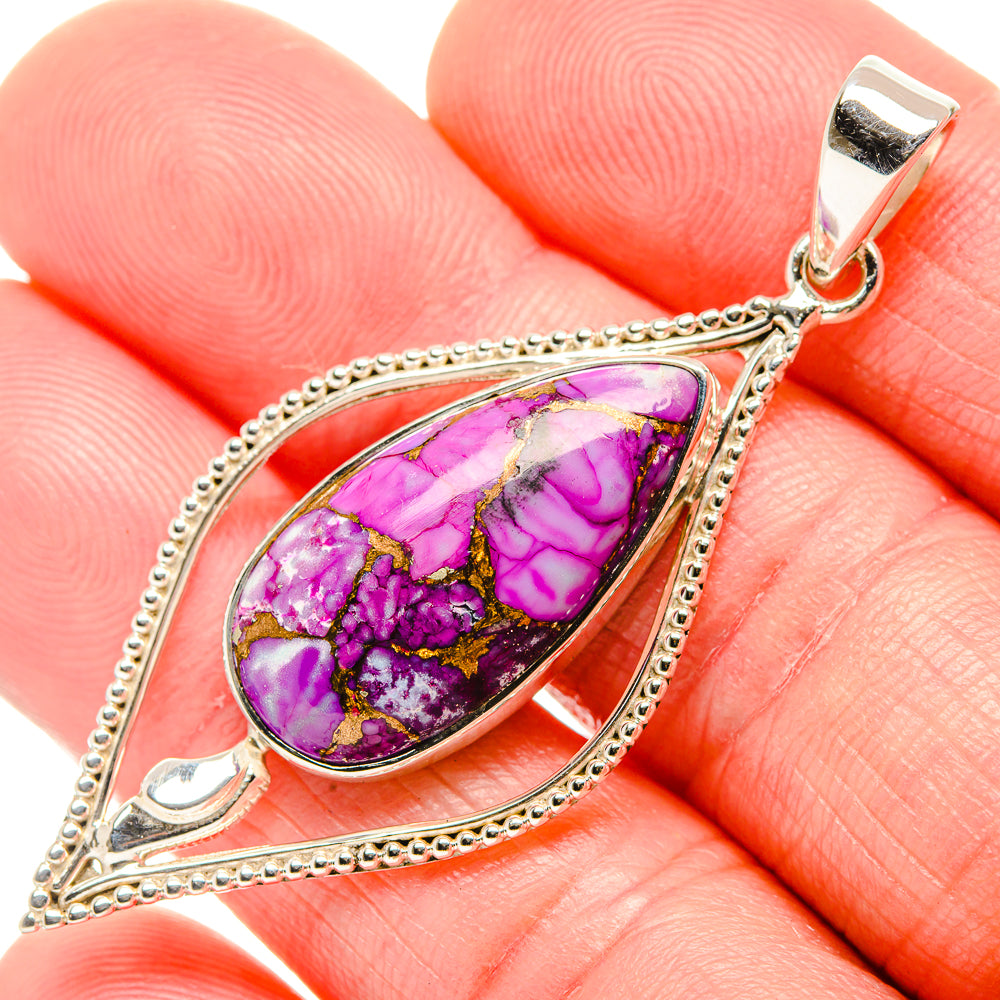 Purple Copper Composite Turquoise Pendants handcrafted by Anasilvercos - PD35040
