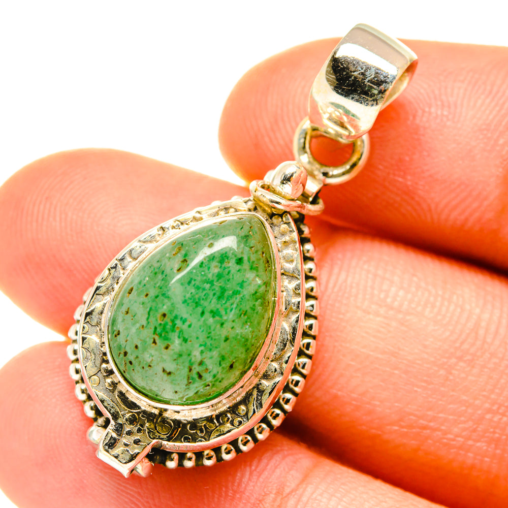 Green Aventurine Pendants handcrafted by Anasilvercos - PD3505