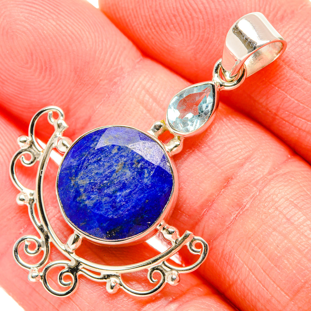 Lapis Lazuli Pendants handcrafted by Anasilvercos - PD35058