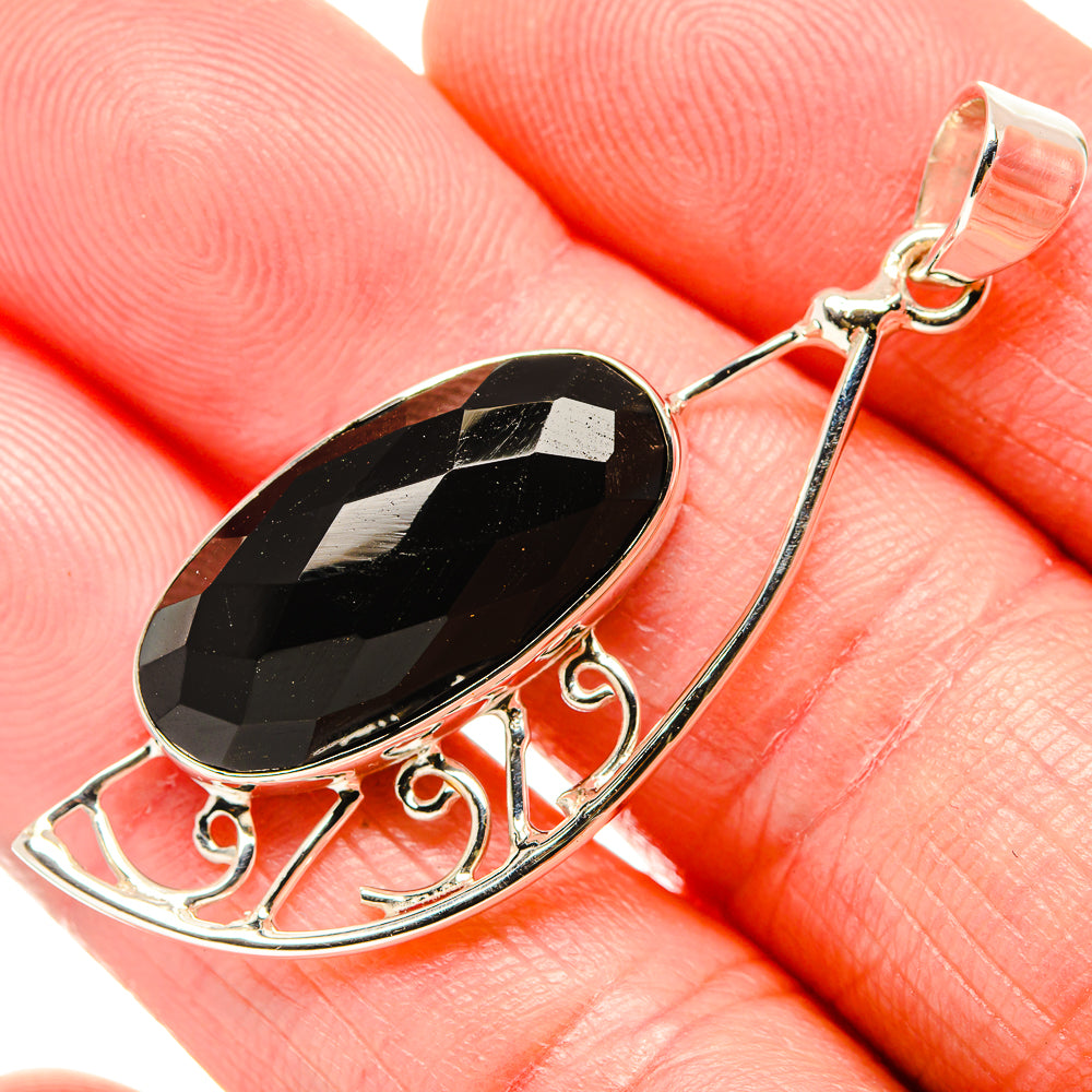 Black Onyx Pendants handcrafted by Anasilvercos - PD35062