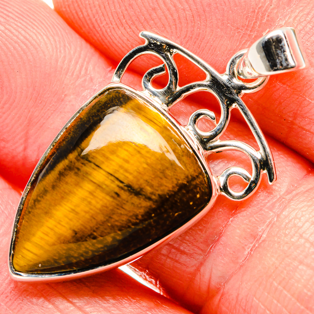 Tiger Eye Pendants handcrafted by Anasilvercos - PD35065