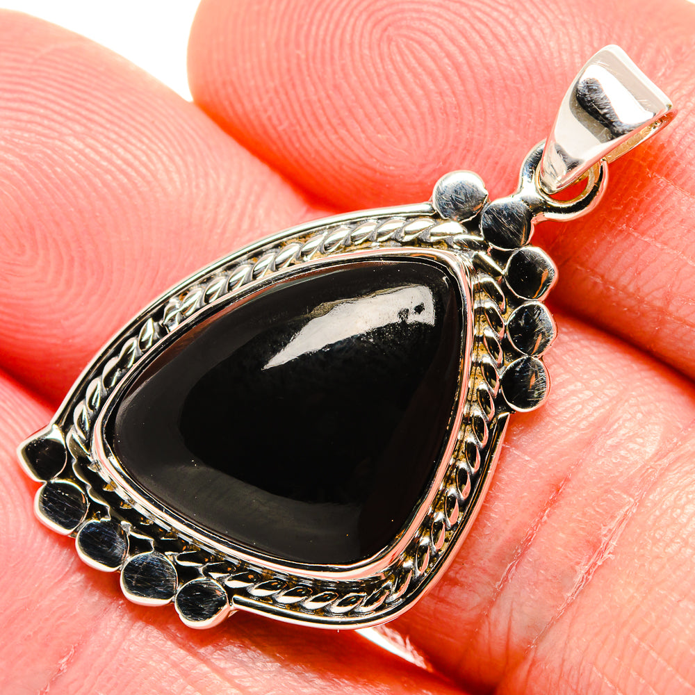 Black Onyx Pendants handcrafted by Anasilvercos - PD35087