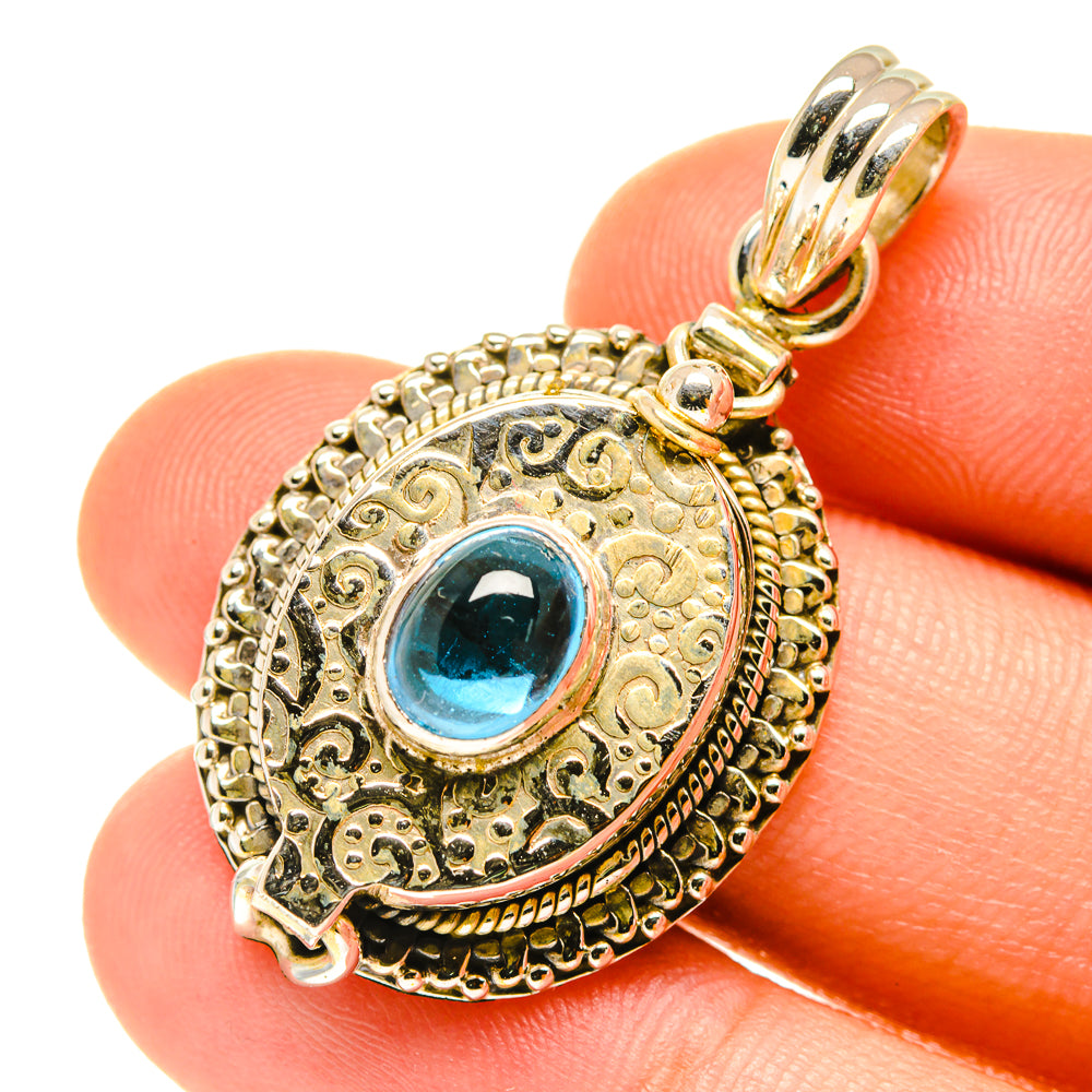 Blue Fluorite Pendants handcrafted by Anasilvercos - PD3509
