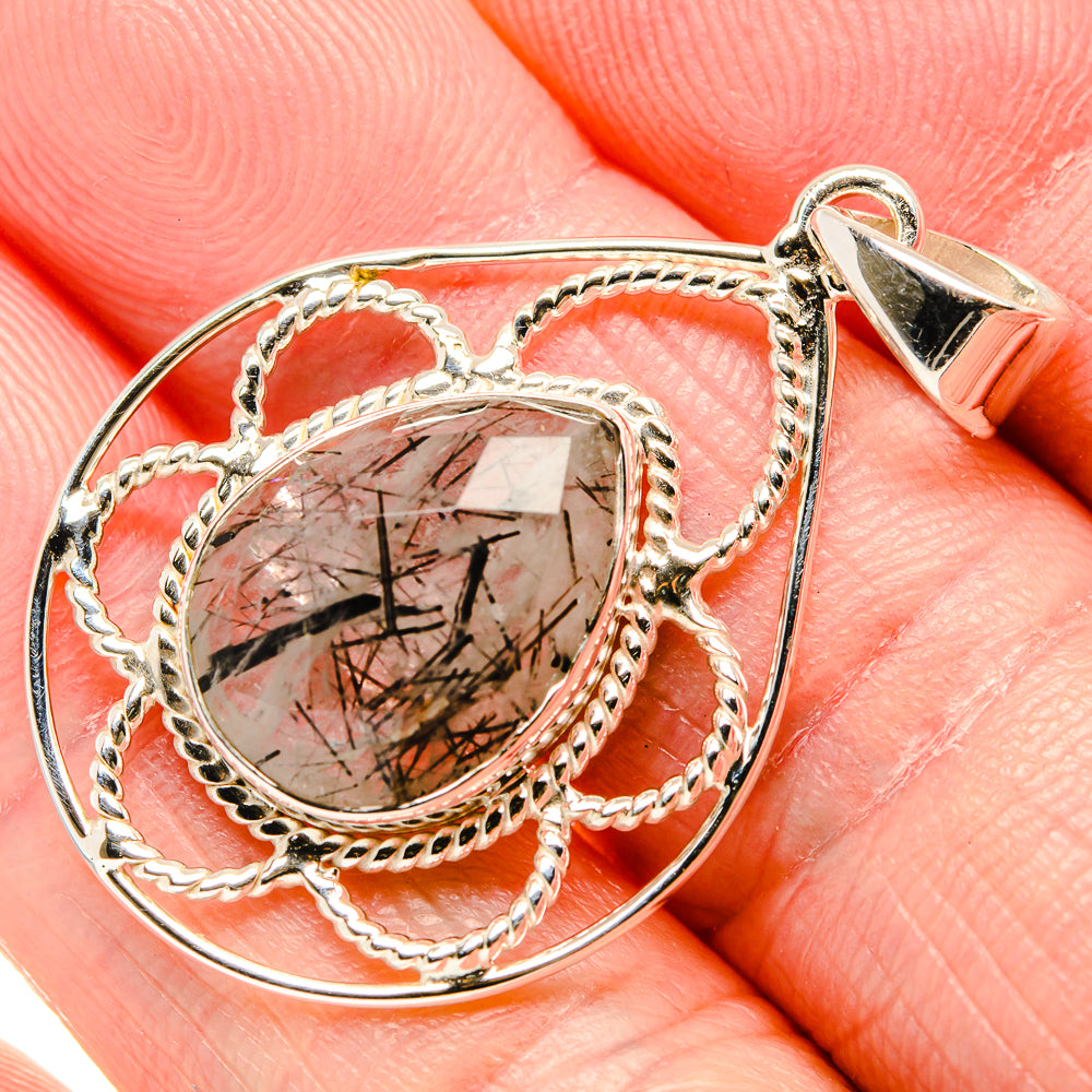Tourmalinated Quartz Pendants handcrafted by Anasilvercos - PD35096