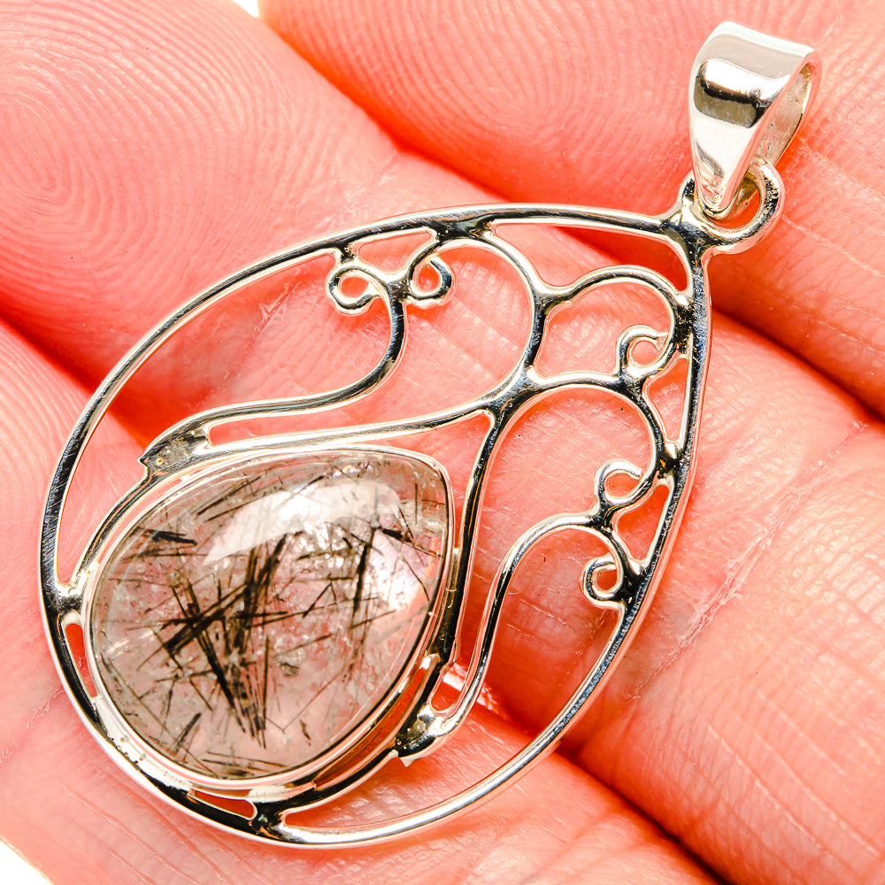 Tourmalinated Quartz Pendants handcrafted by Anasilvercos - PD35098