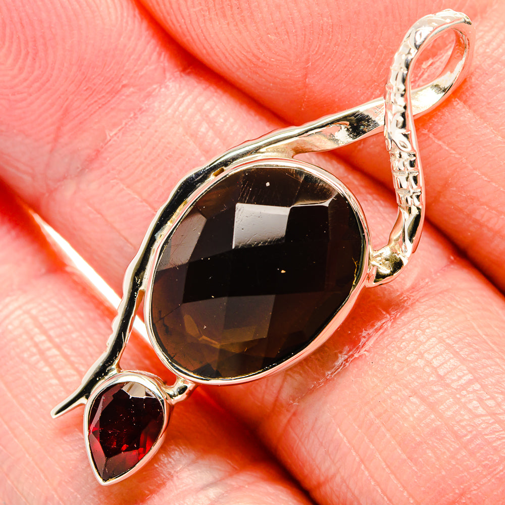 Smoky Quartz Pendants handcrafted by Anasilvercos - PD35115