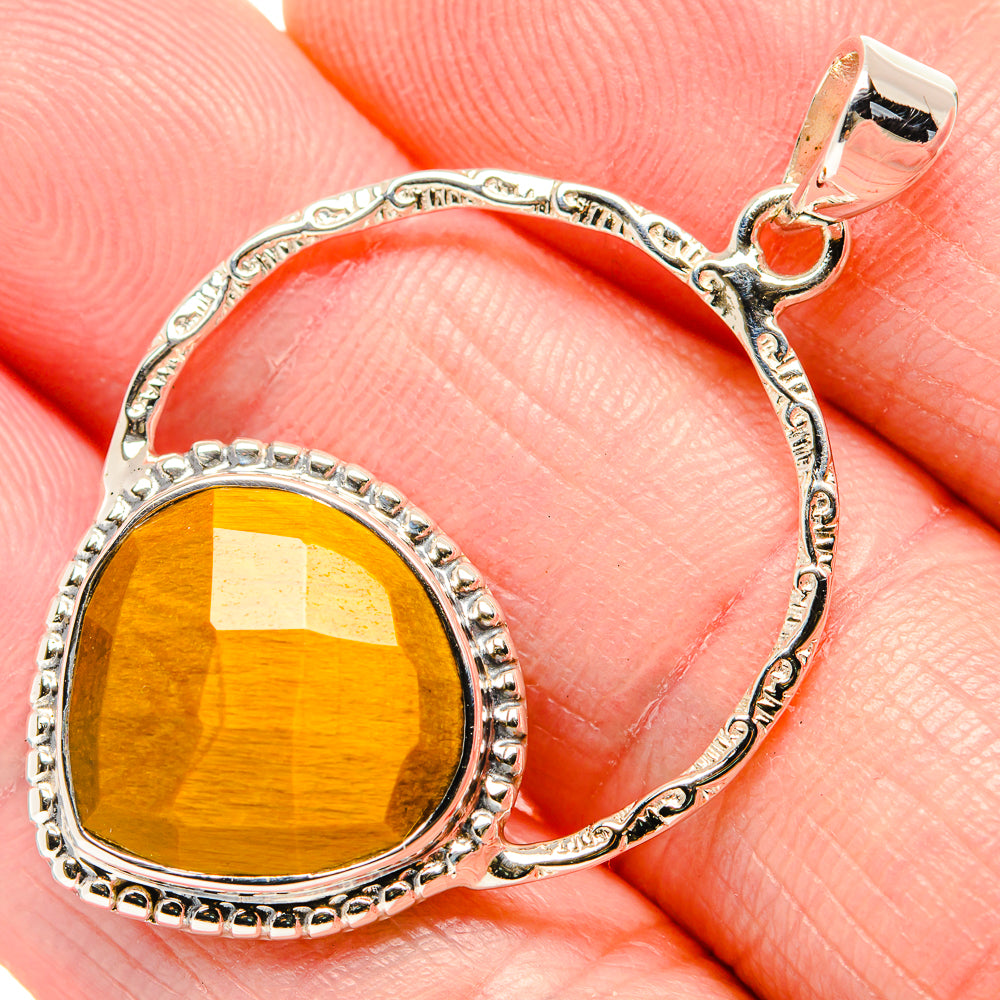 Tiger Eye Pendants handcrafted by Anasilvercos - PD35118