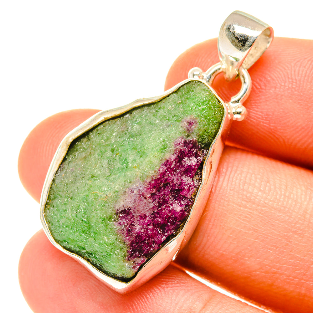 Ruby Zoisite Pendants handcrafted by Anasilvercos - PD3512
