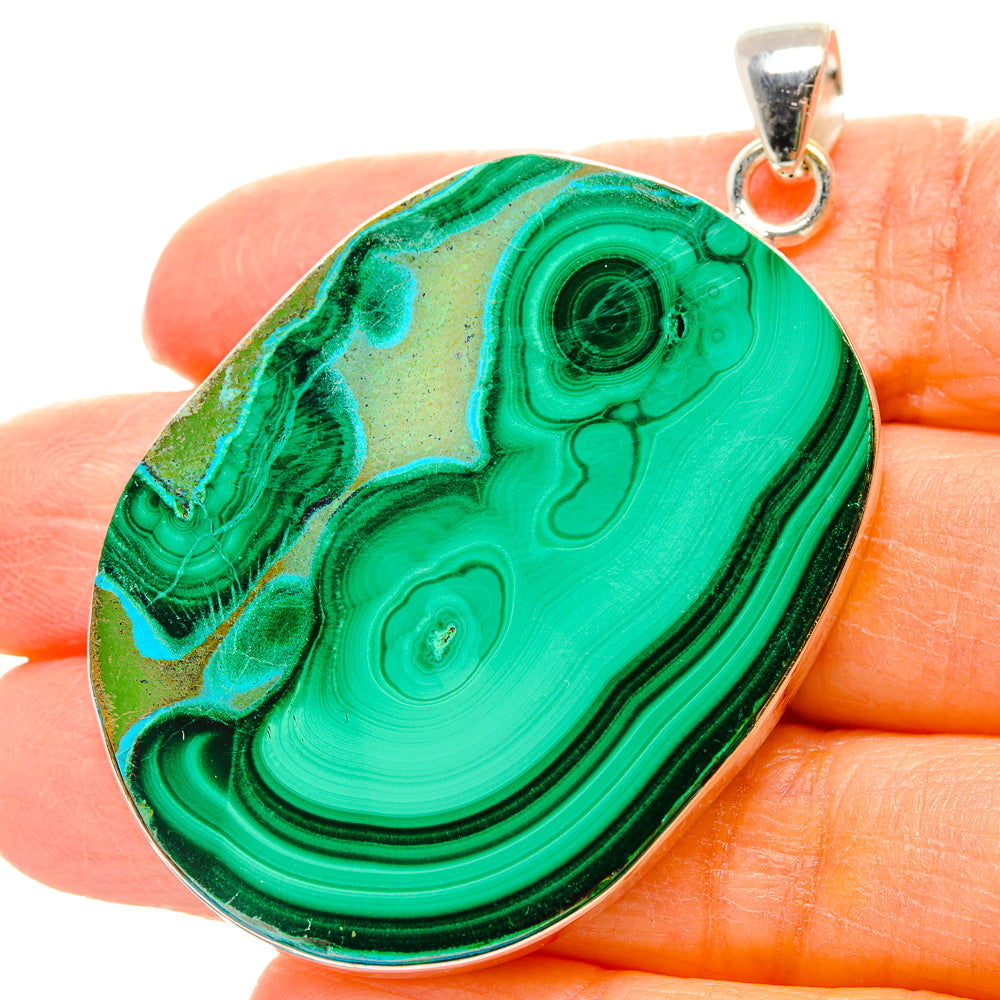 Malachite Pendants handcrafted by Anasilvercos - PD35121