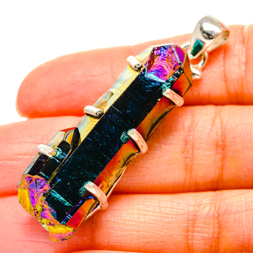 Titanium Sunshine Druzy Pendants handcrafted by Anasilvercos - PD35137