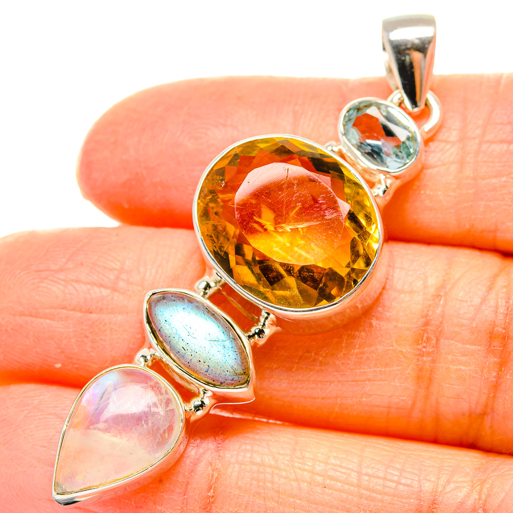 Citrine Pendants handcrafted by Anasilvercos - PD35143
