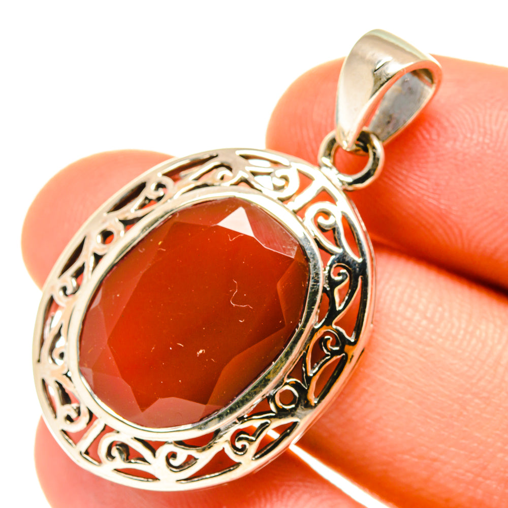 Red Onyx Pendants handcrafted by Anasilvercos - PD3516