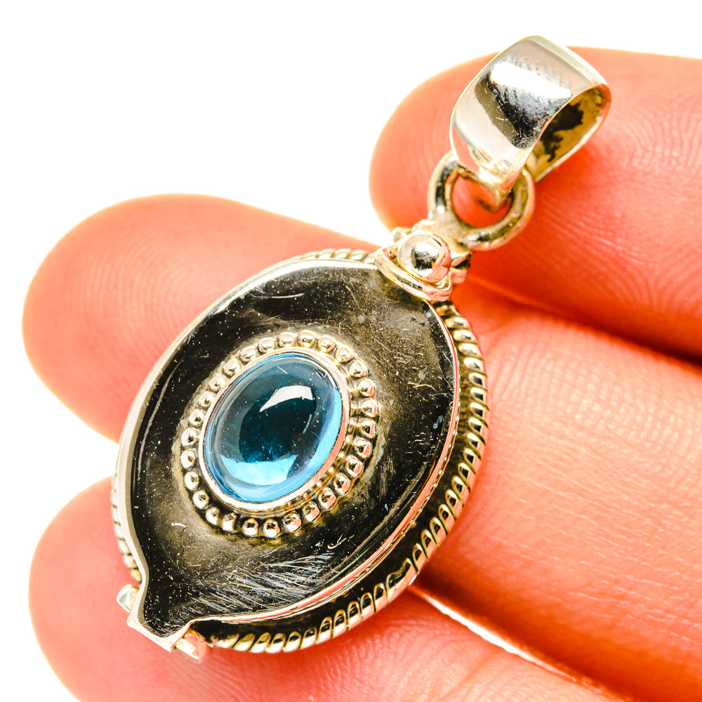 Blue Fluorite Pendants handcrafted by Anasilvercos - PD3518