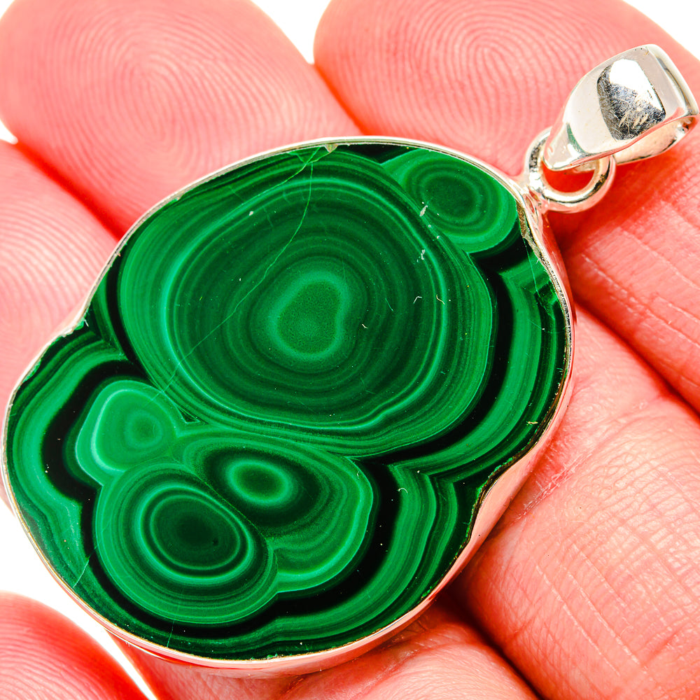 Malachite Pendants handcrafted by Anasilvercos - PD35181