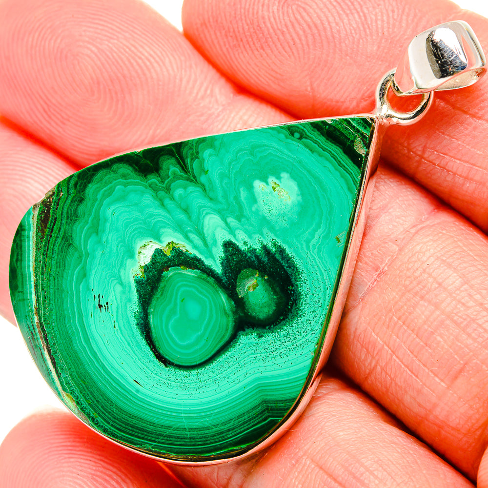 Malachite Pendants handcrafted by Anasilvercos - PD35187