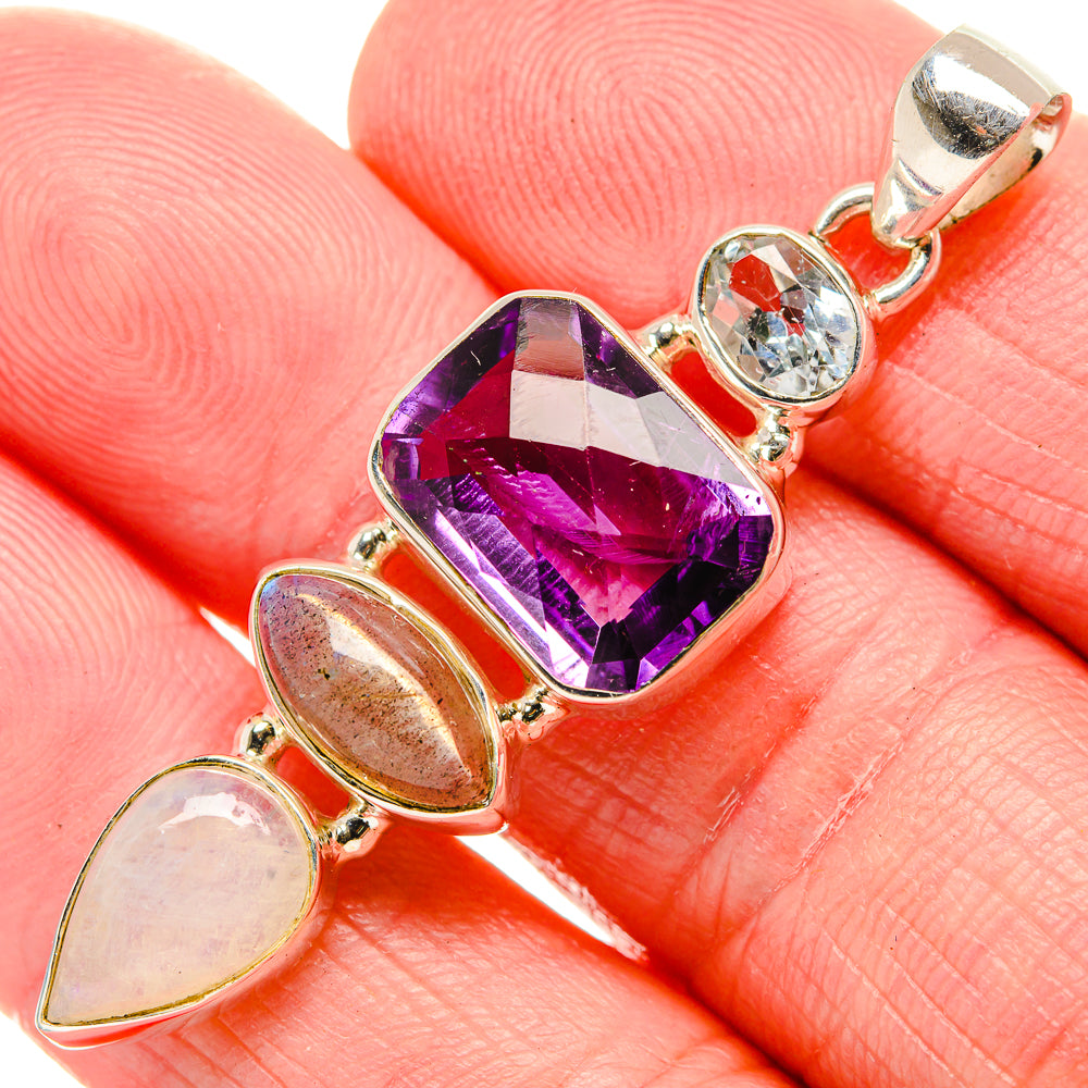 Amethyst Pendants handcrafted by Anasilvercos - PD35204