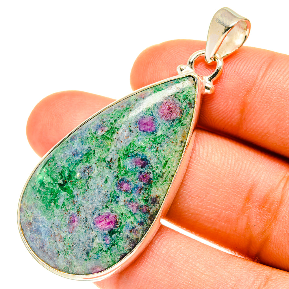 Ruby Fuchsite Pendants handcrafted by Anasilvercos - PD3522