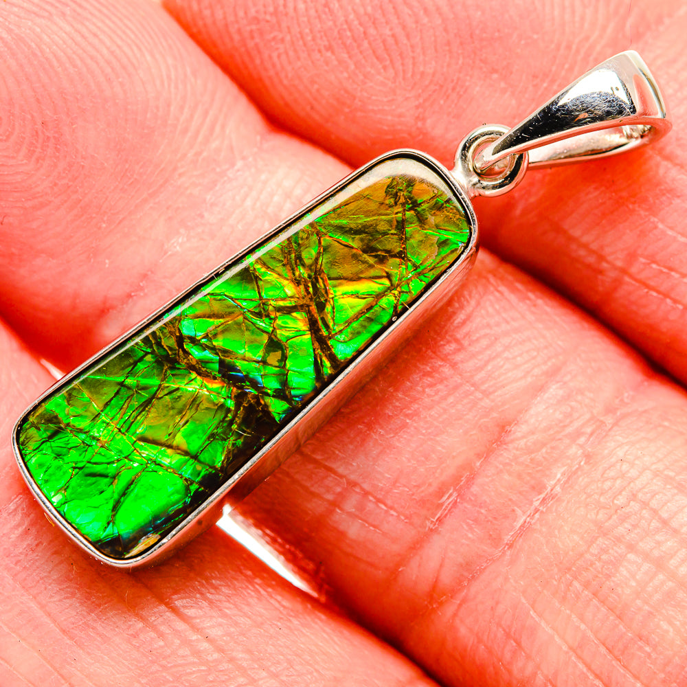 Ammolite Pendants handcrafted by Anasilvercos - PD35231-SS - Photo 2