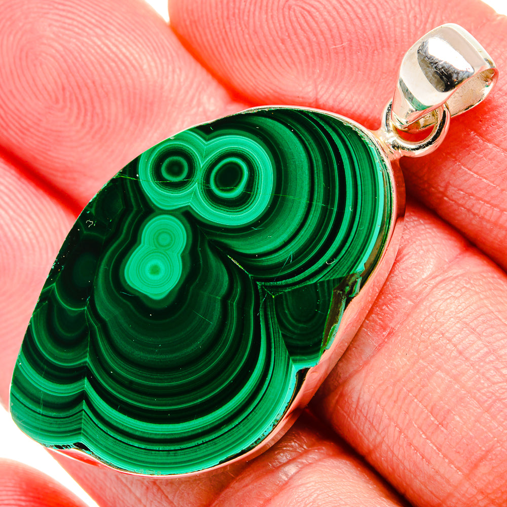 Malachite Pendants handcrafted by Anasilvercos - PD35239