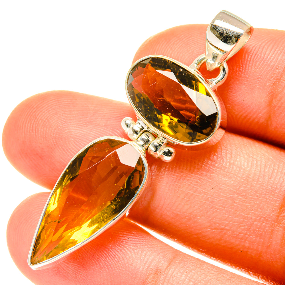 Mandarin Citrine Pendants handcrafted by Anasilvercos - PD3525