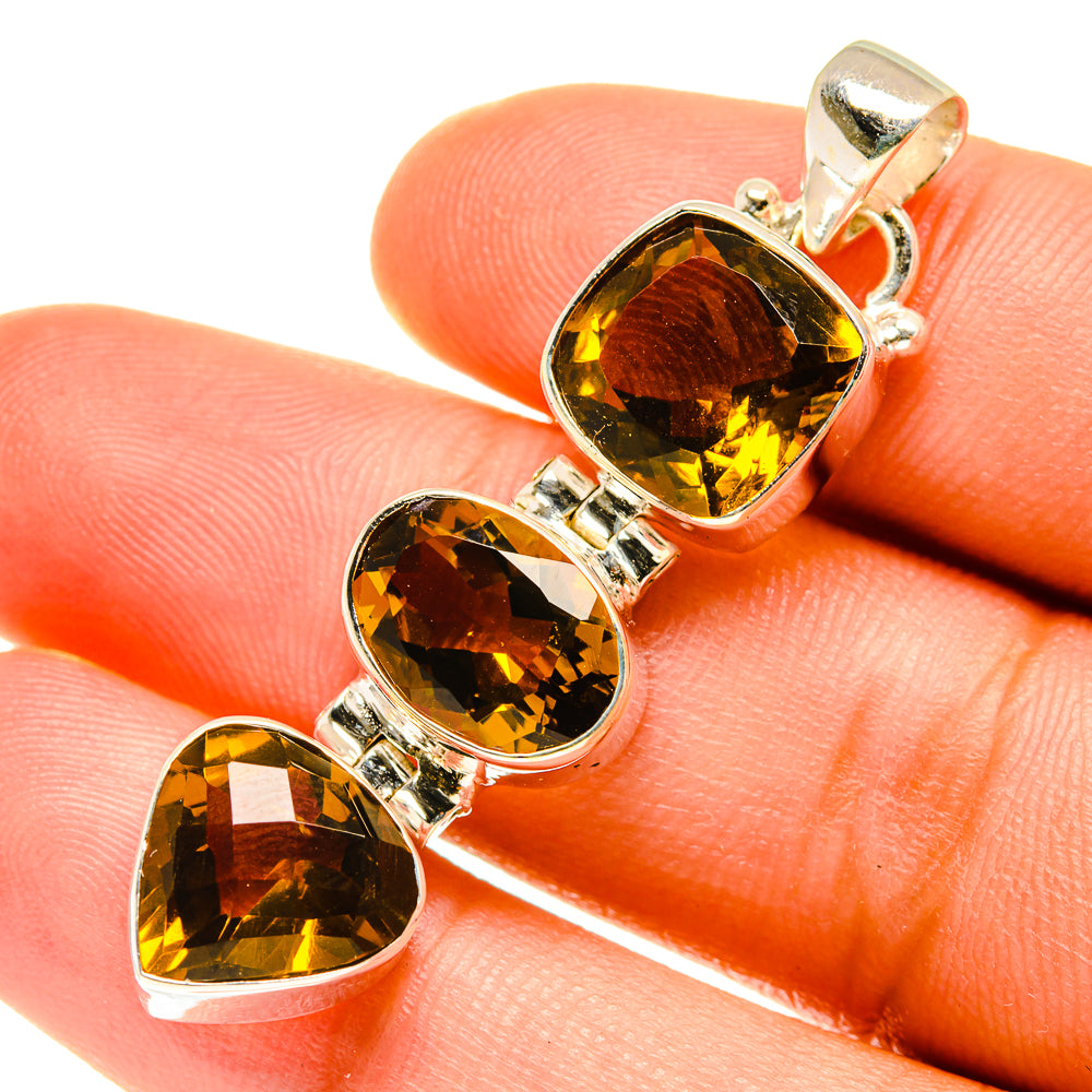 Mandarin Citrine Pendants handcrafted by Anasilvercos - PD3528