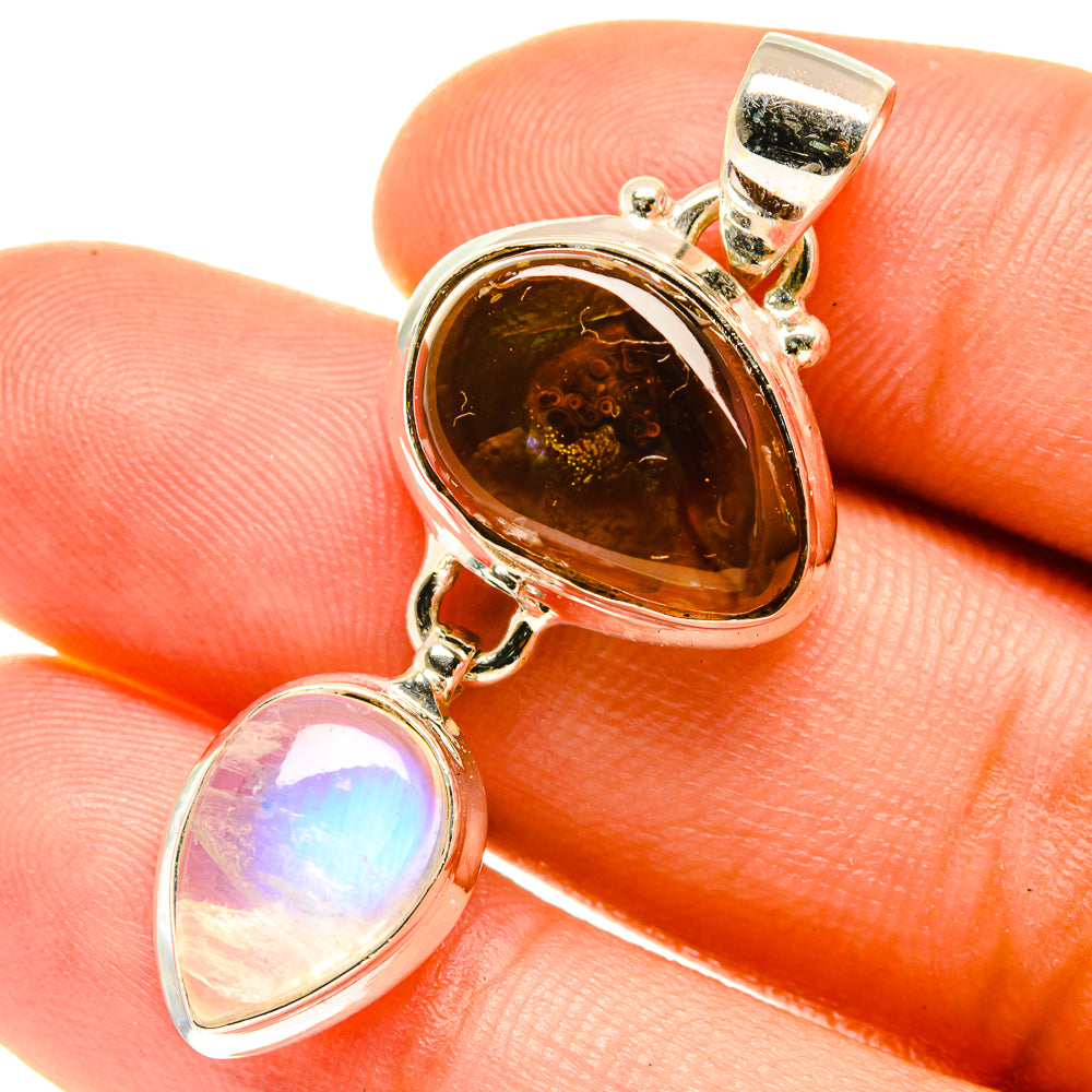 Mexican Fire Agate Pendants handcrafted by Anasilvercos - PD3529
