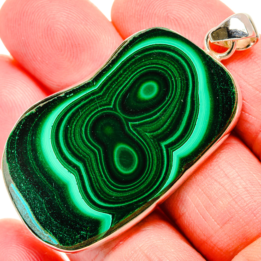 Malachite Pendants handcrafted by Anasilvercos - PD35303