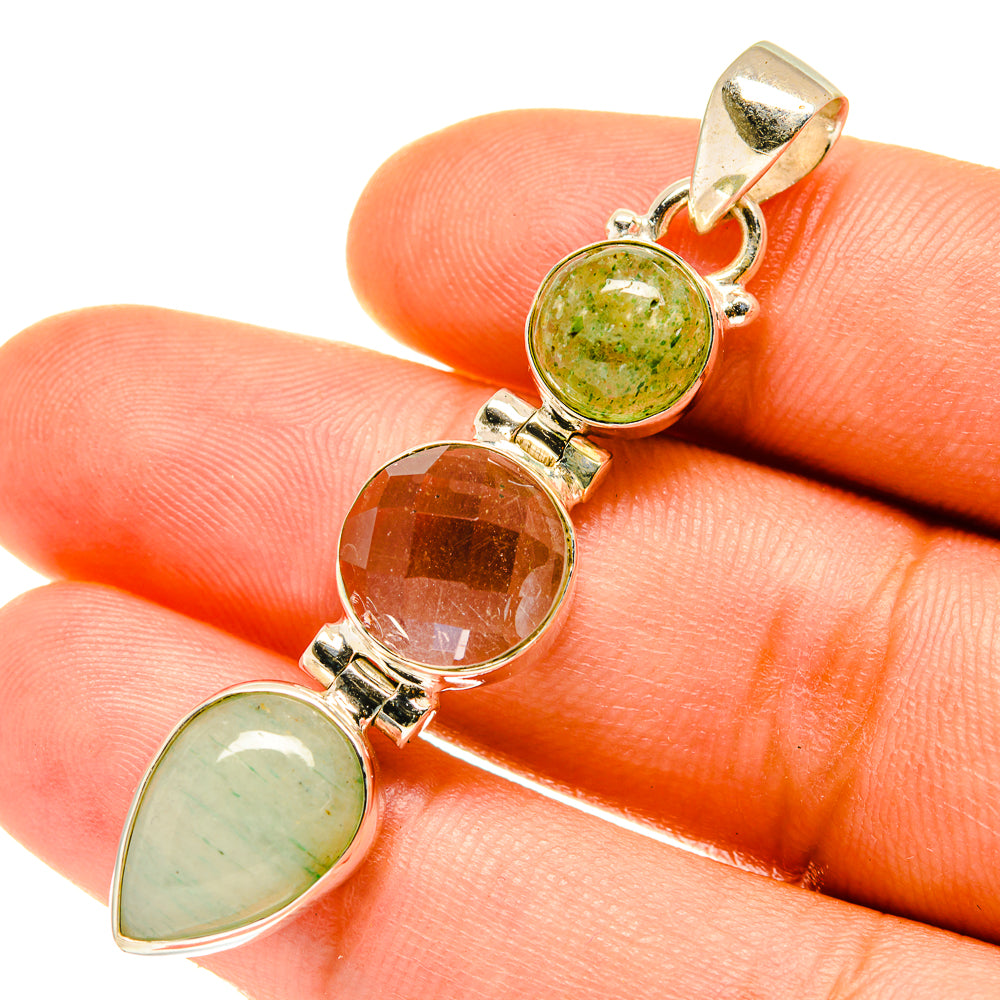 Prehnite Pendants handcrafted by Anasilvercos - PD3533
