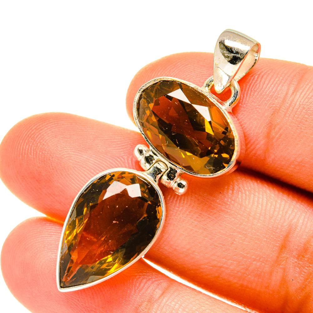 Mandarin Citrine Pendants handcrafted by Anasilvercos - PD3535