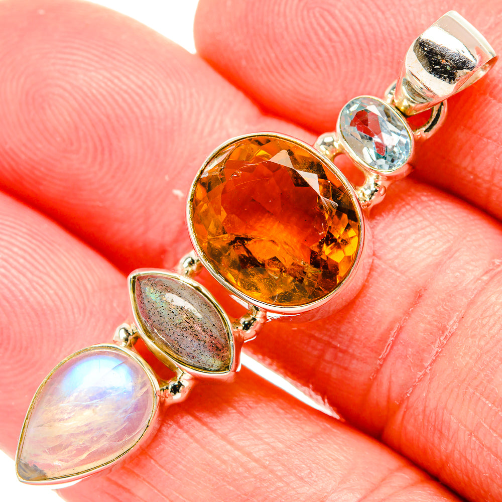 Mandarin Citrine Pendants handcrafted by Anasilvercos - PD35355