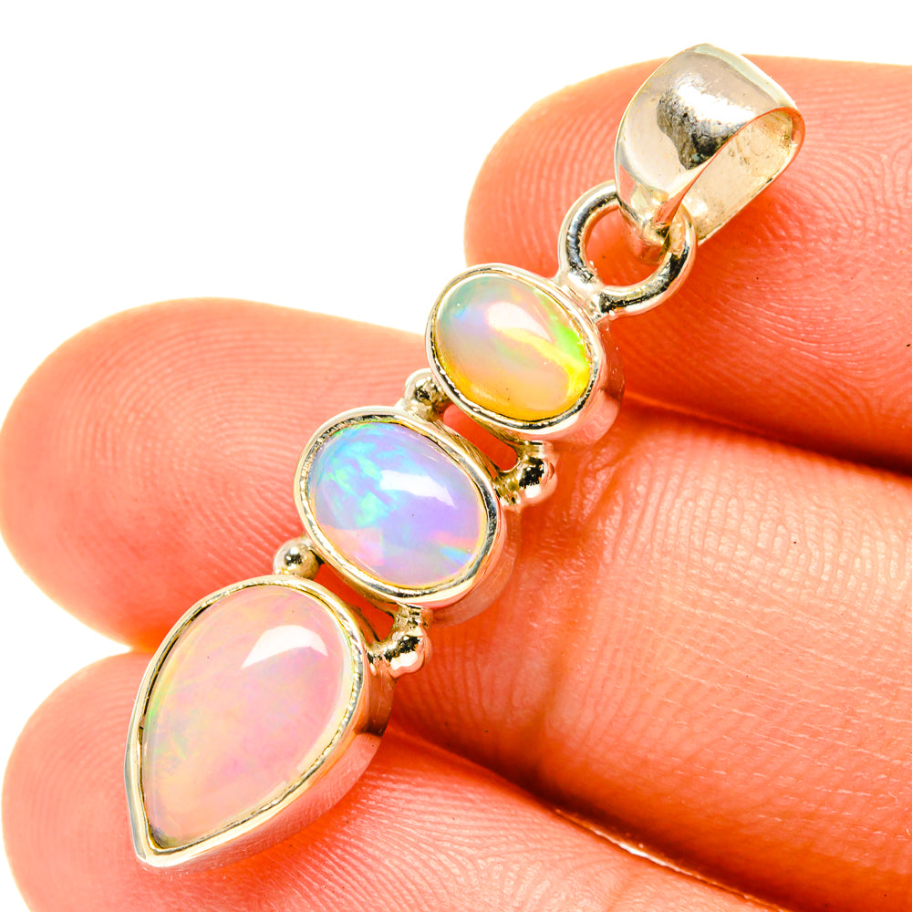 Ethiopian Opal Pendants handcrafted by Anasilvercos - PD3537