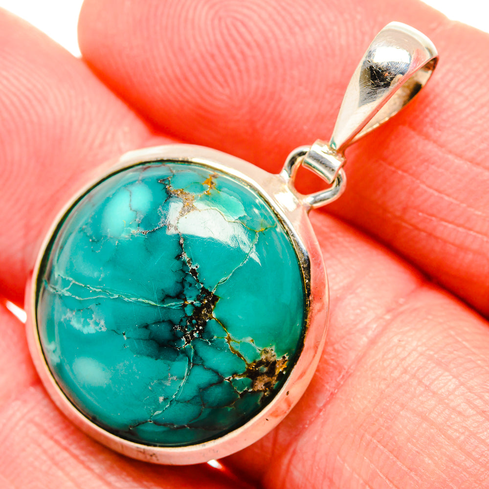 Tibetan Turquoise Pendants handcrafted by Anasilvercos - PD35390