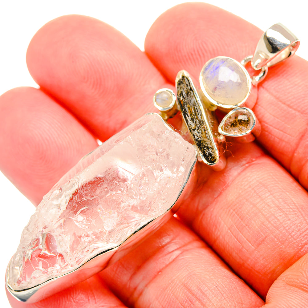 Rainbow Moonstone Pendants handcrafted by Anasilvercos - PD35404