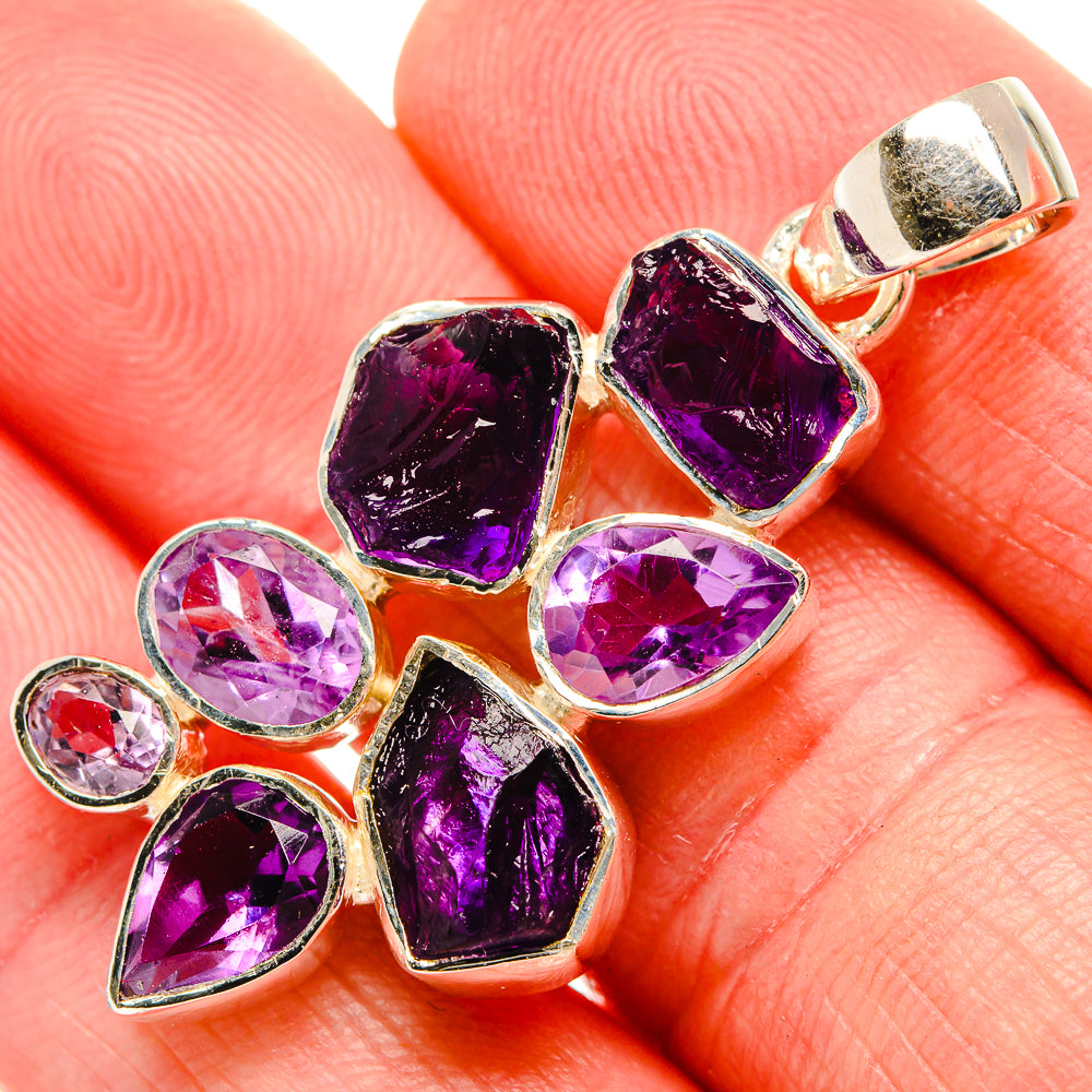 Amethyst Pendants handcrafted by Anasilvercos - PD35410