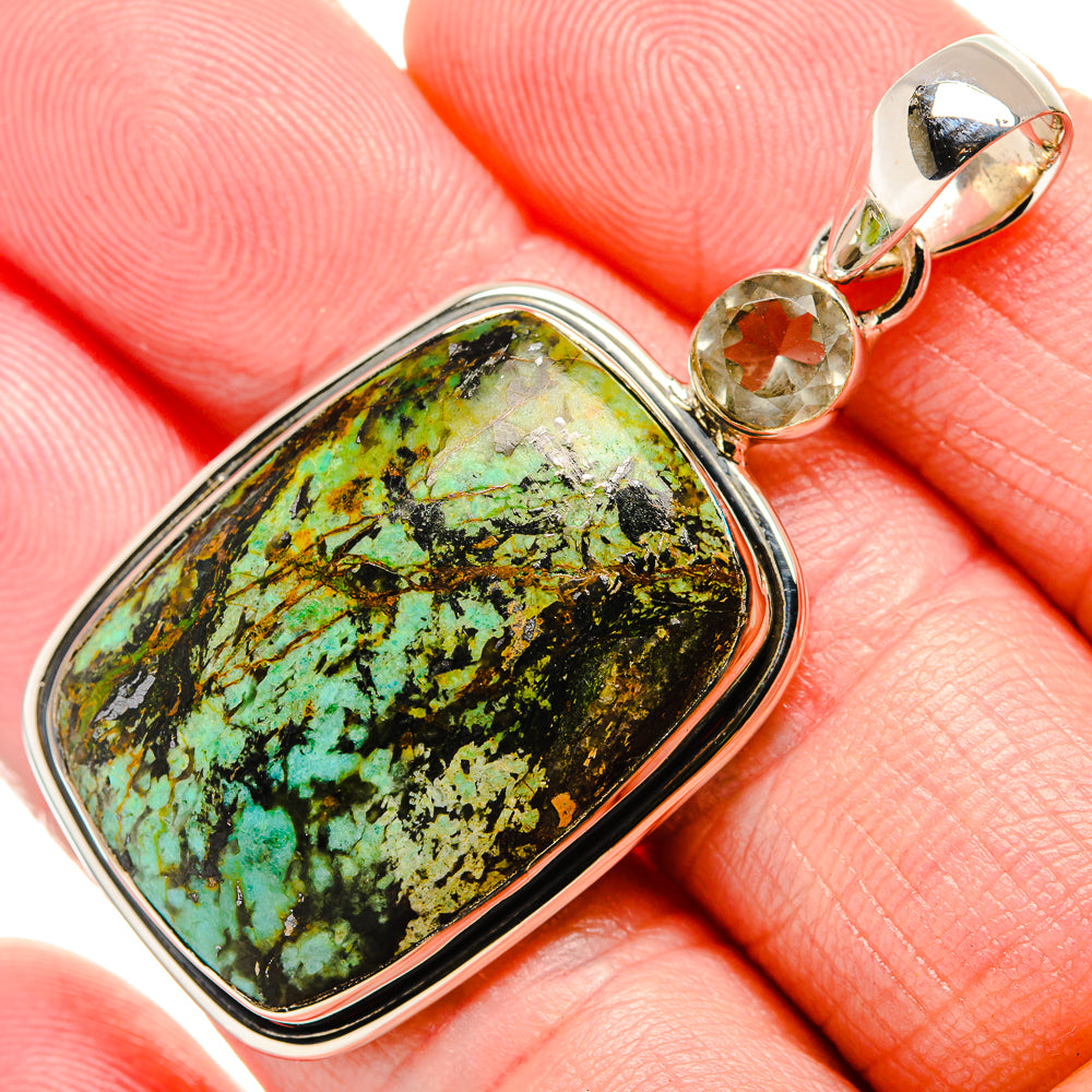 Tibetan Turquoise Pendants handcrafted by Anasilvercos - PD35425