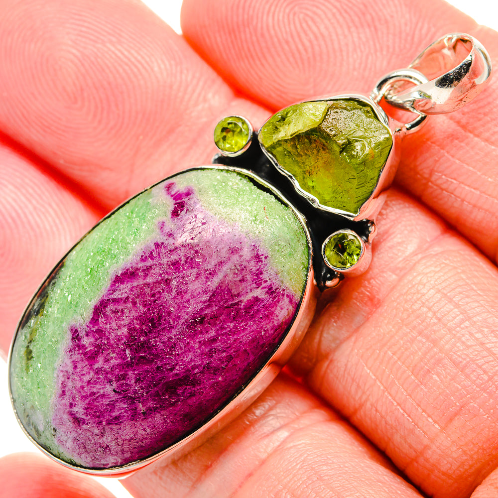 Ruby Zoisite Pendants handcrafted by Anasilvercos - PD35430