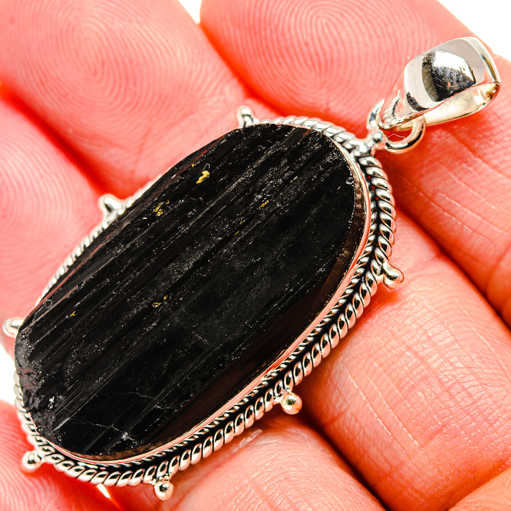 Black Tourmaline Pendants handcrafted by Anasilvercos - PD35435