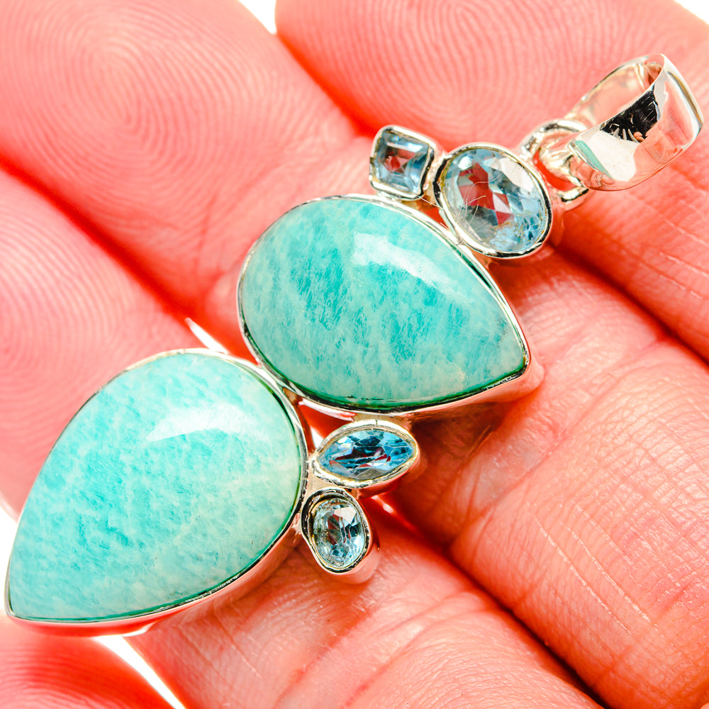 Amazonite Pendants handcrafted by Anasilvercos - PD35455